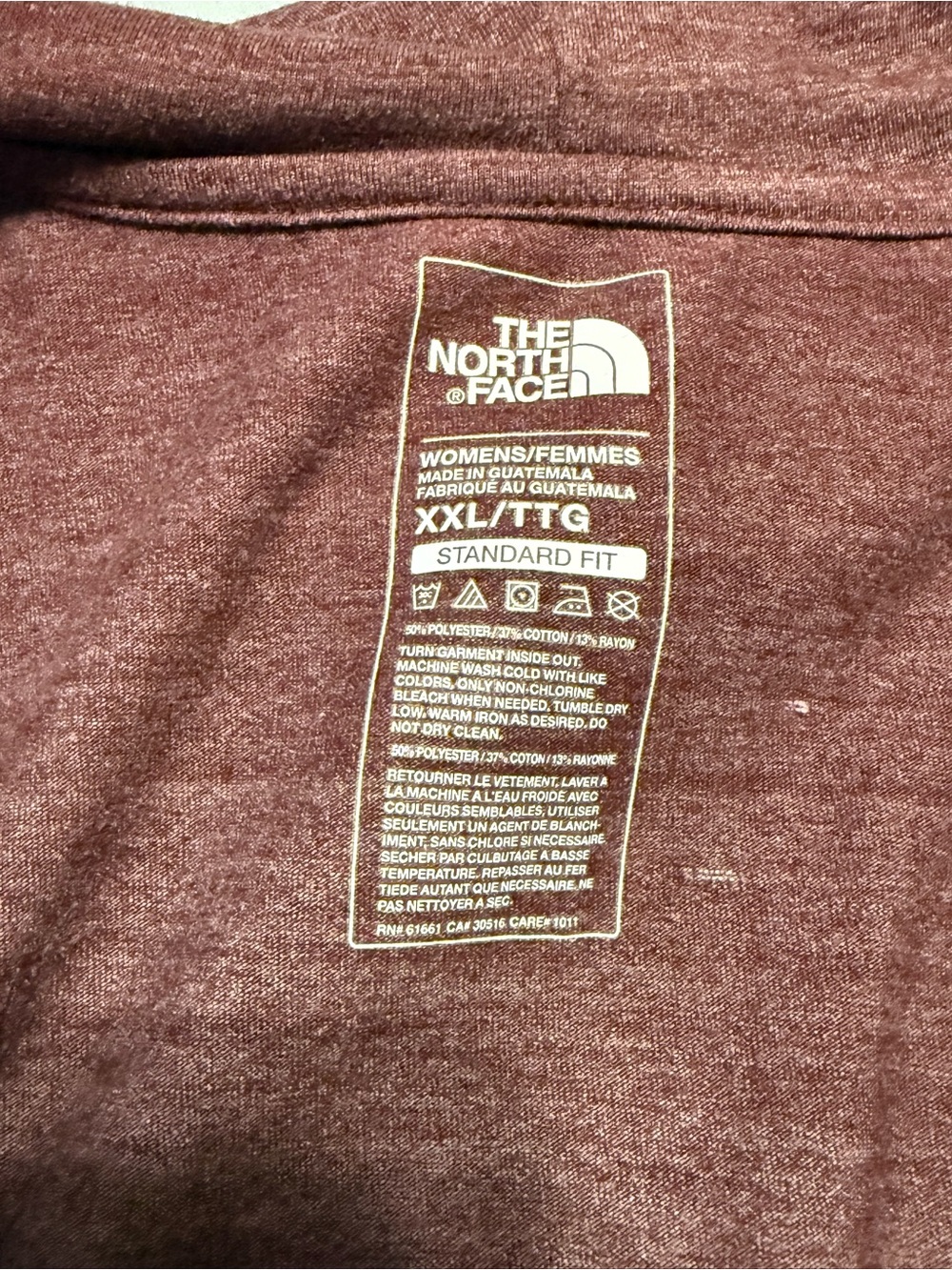 The North Face Women's Zip-Up Hoodie in Maroon - Picture 5 of 5